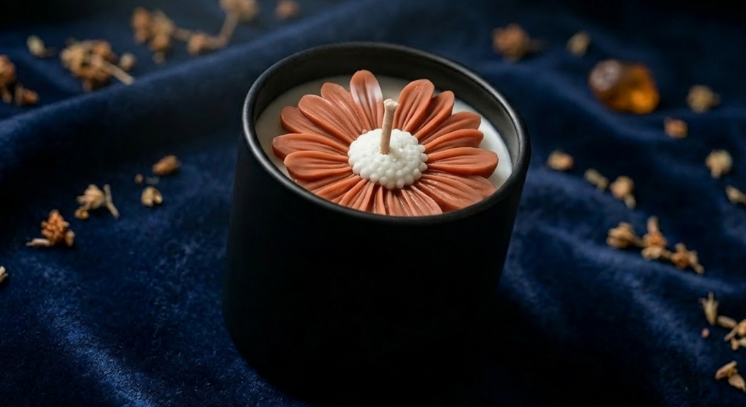Bougie marguerite - bois de oud – Image 2